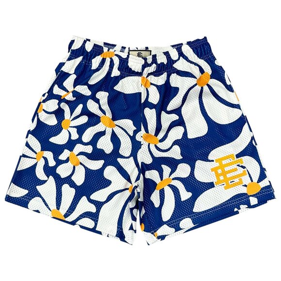Eric Emanuel EE Basic Shorts Blue Daisies Yellow - Picture 1 of 4
